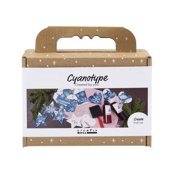 Kreatívna sada Kyanotypia darčekovej visačky