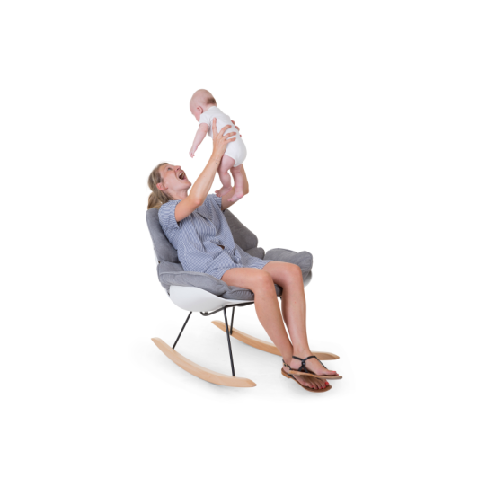 Hojdacie kreslo White Grey