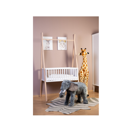 Postieľka Tipi drevená + stojan na oblečenie