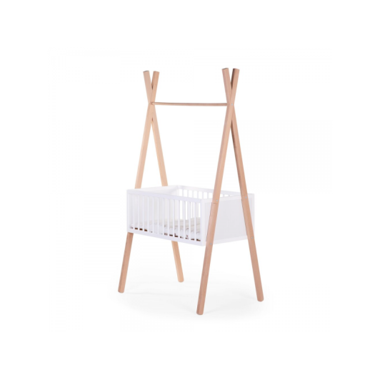 Postieľka Tipi drevená + stojan na oblečenie