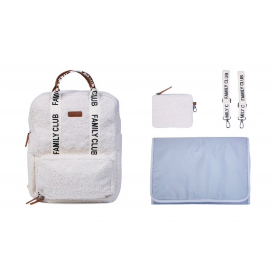 Prebaľovací batoh Family Club Signature Teddy Off White