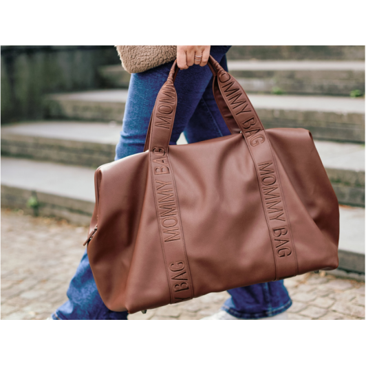 Prebaľovacia taška Mommy Bag Signature Vegan Leather Dark Brown