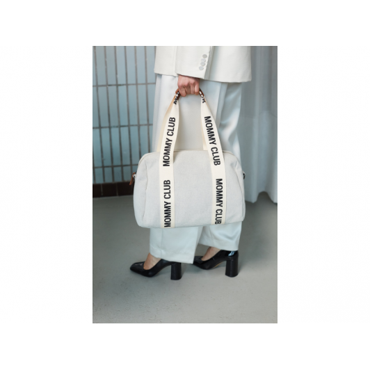 Prebaľovacia taška Mommy Club Signature Canvas Off White
