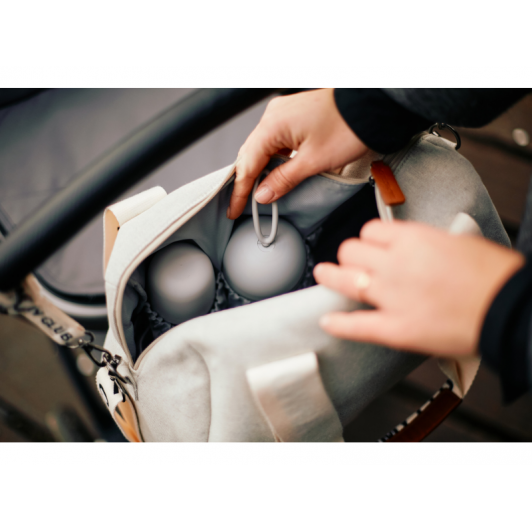 Prebaľovacia taška Mommy Club Signature Canvas Off White