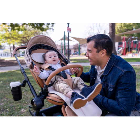 Podložka do kočíka s vetraním Flo Beige