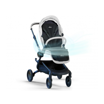 Podložka do kočíka s vetraním a Hepa filtrom Flo Black