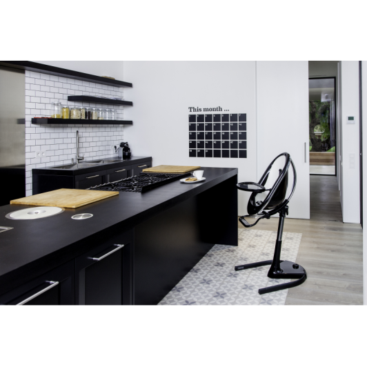 Stolička Moon Black / Snow White