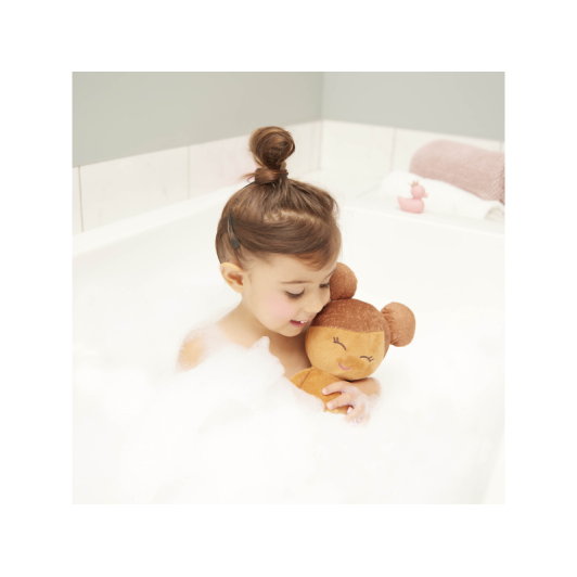 Bábika plyšová do vane Lulla Baby LIght Brown Hair