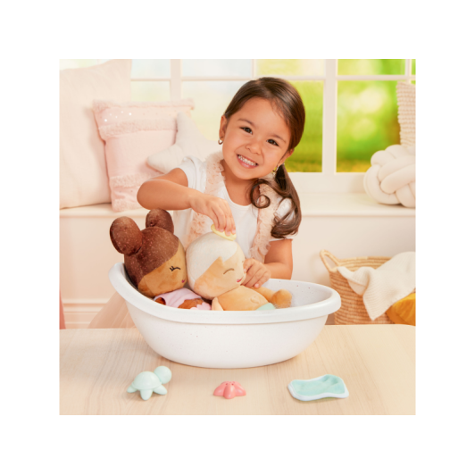 Bábika plyšová do vane Lulla Baby LIght Brown Hair