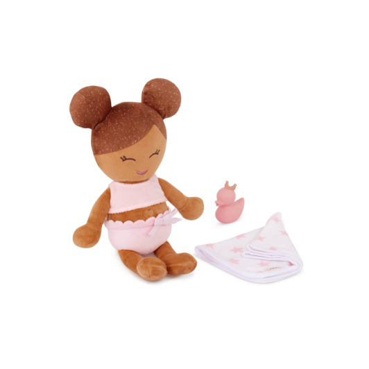 Bábika plyšová do vane Lulla Baby LIght Brown Hair