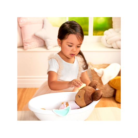 Bábika plyšová do vane Lulla Baby LIght Brown Hair