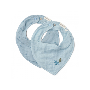 Podbradník bandana 2 ks Pure Denim Blue