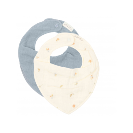 Podbradník bandana Forest Treasures & Denim Blue 2 ks