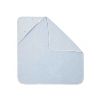 Osuška s kapucňou 75x75 cm Forest Friends Blue