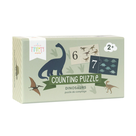 A Little Lovely Company - priradzovacie puzzle – počítanie s dinosaurami