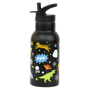 A Little Lovely Company - antikorová fľaša na pitie, 350 ml - vesmír