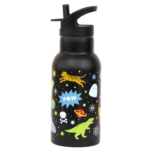 A Little Lovely Company - antikorová fľaša na pitie, 350 ml - vesmír