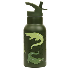 A Little Lovely Company - antikorová fľaša na pitie, 350 ml - krokodíl