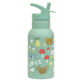 A Little Lovely Company - antikorová fľaša na pitie, 350 ml - radosť