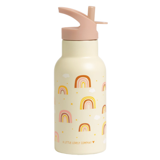A Little Lovely Company - antikorová fľaša na pitie, 350 ml - dúha