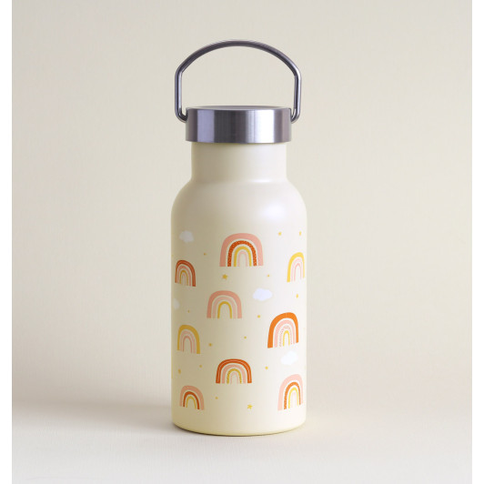 A Little Lovely Company - antikorová fľaša na pitie, 350 ml - dúha