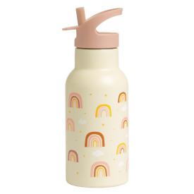 A Little Lovely Company - antikorová fľaša na pitie, 350 ml - dúha