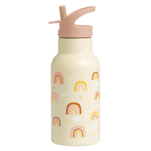 A Little Lovely Company - antikorová fľaša na pitie, 350 ml - dúha