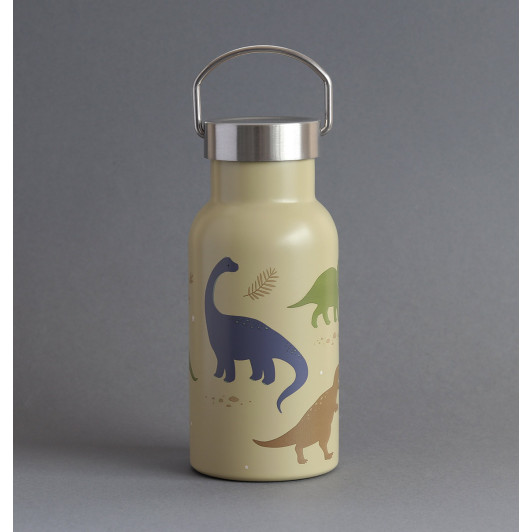 A Little Lovely Company - antikorová fľaša na pitie, 350 ml - dinosaury A Little Lovely Company - antikorová fľaša na pitie, 350 ml - dinosaury