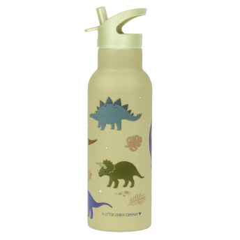 A Little Lovely Company - antikorová fľaša na pitie, 500 ml - dinosaury