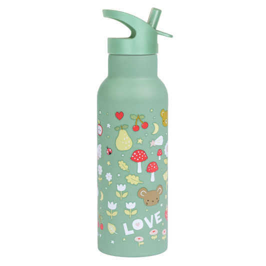 A Little Lovely Company - antikorová fľaša na pitie, 500 ml - radosť