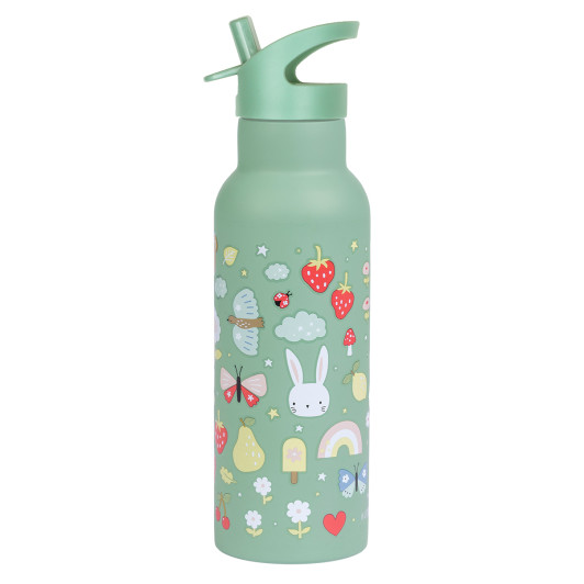A Little Lovely Company - antikorová fľaša na pitie, 500 ml - radosť