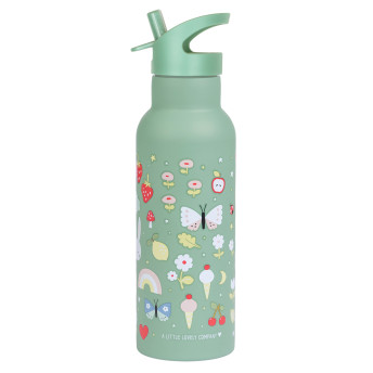 A Little Lovely Company - antikorová fľaša na pitie, 500 ml - radosť