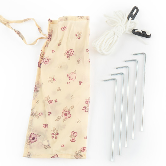 Bieco - Detský skladací plážový stan s UV ochranou - vintage flowers