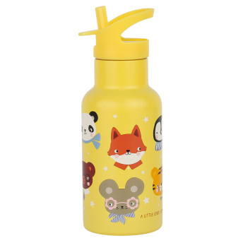 A Little Lovely Company - antikorová fľaša na pitie, 350 ml - zvierací kamaráti