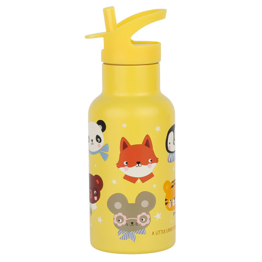 A Little Lovely Company - antikorová fľaša na pitie, 350 ml - zvierací kamaráti A Little Lovely Company - antikorová fľaša na pitie, 350 ml - zvierací kamaráti