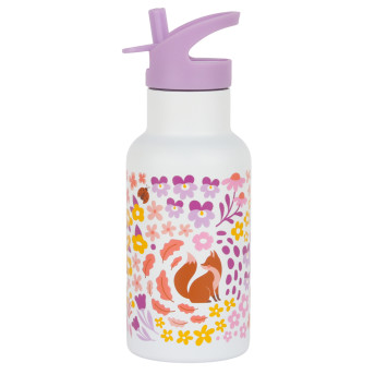 A Little Lovely Company - antikorová fľaša na pitie, 350 ml - kvetinová záhrada