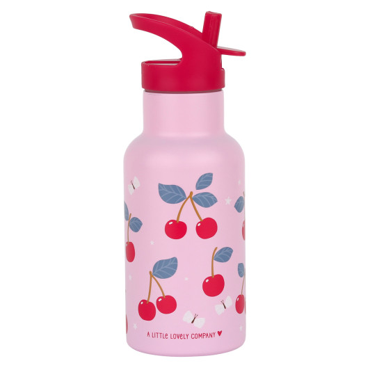 A Little Lovely Company - antikorová fľaša na pitie, 350 ml - čerešne