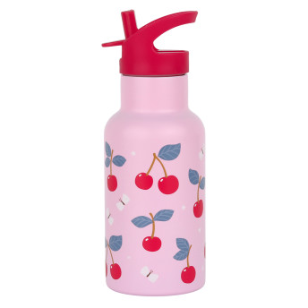 A Little Lovely Company - antikorová fľaša na pitie, 350 ml - čerešne