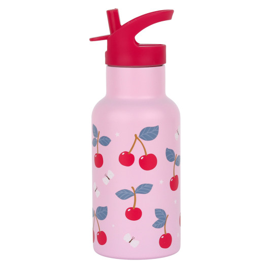 A Little Lovely Company - antikorová fľaša na pitie, 350 ml - čerešne