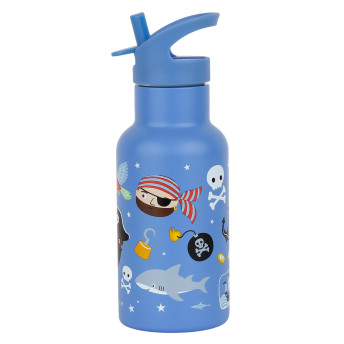 A Little Lovely Company - antikorová fľaša na pitie, 350 ml - piráti