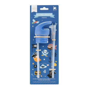 A Little Lovely Company - uzáver, kefka a slamka k antikorovej fľaši - piráti