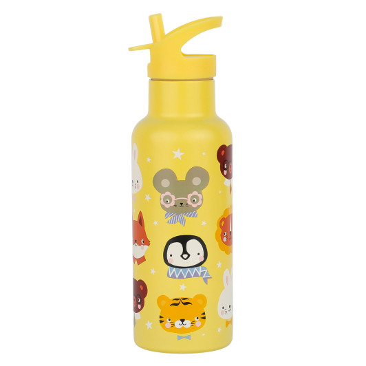 A Little Lovely Company - antikorová fľaša na pitie, 500 ml - zvierací kamaráti A Little Lovely Company - antikorová fľaša na pitie, 500 ml - zvierací kamaráti