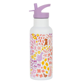 A Little Lovely Company - antikorová fľaša na pitie, 500 ml - kvetinová záhrada