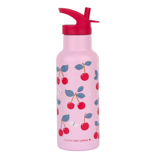A Little Lovely Company - antikorová fľaša na pitie, 500 ml - čerešne