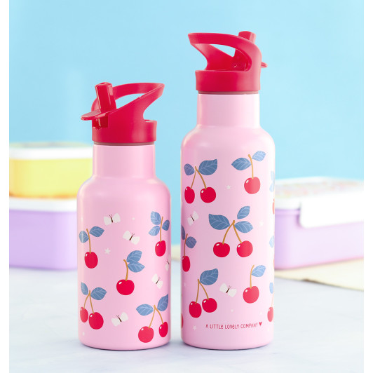 A Little Lovely Company - antikorová fľaša na pitie, 500 ml - čerešne