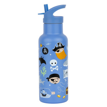 A Little Lovely Company - antikorová fľaša na pitie, 500 ml - piráti