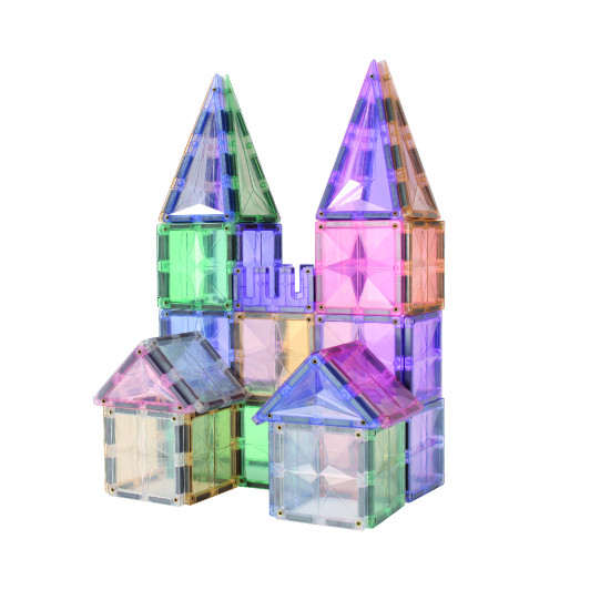Cleverclixx – Magnetická stavebnica Creative Pack Pastel – 125 ks