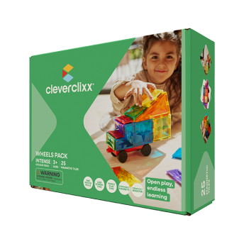 Cleverclixx – Magnetická stavebnica Wheels Pack Intense – 25 ks