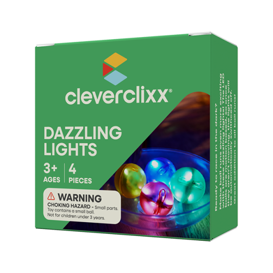Cleverclixx – Guľôčková dráha – Súprava guľôčok Dazzling Lights – 4 ks