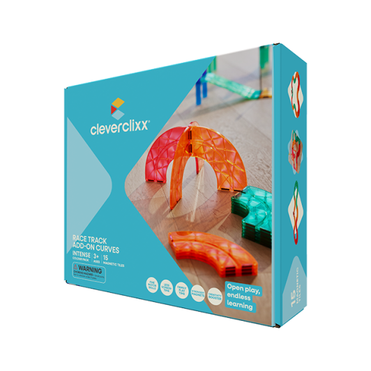 Cleverclixx – Magnetická pretekárska dráha Intense – súprava zatáčok – 15 dielikov Cleverclixx – Magnetická pretekárska dráha Intense – súprava zatáčok – 15 dielikov